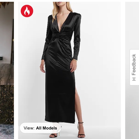 Satin Twist Front Maxi Dress - Picture 3 of 4